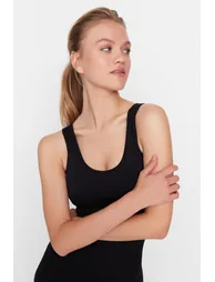 Sports Bra - Black - Plain - 3