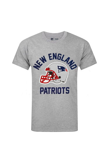 NFL Mens New England Patriots Helmet T-Shirt - Grey