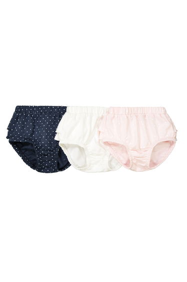 Pack of 3 Cotton Ruffled Briefs