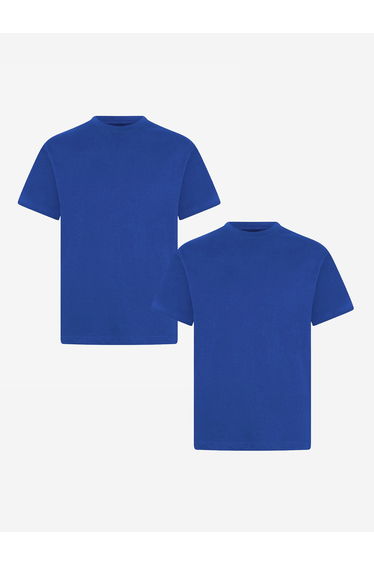 Kids School Crew Neck T-Shirt in Blue