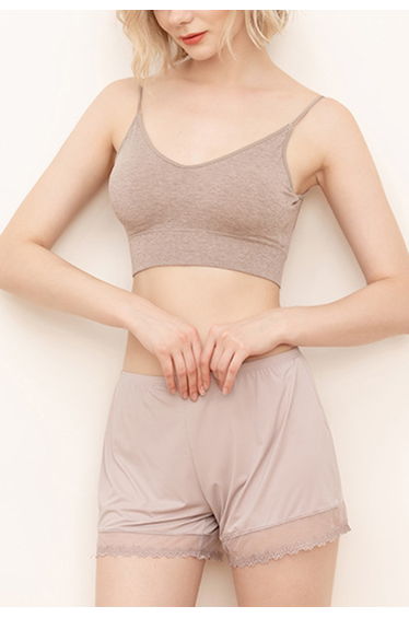 Lace Inserted Safety Knickers in Linen