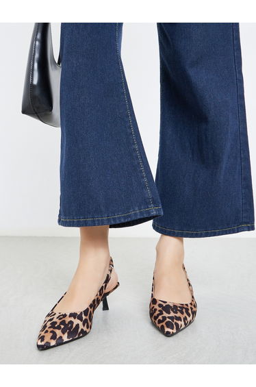 Women Leopard Print Low Heel Pumps