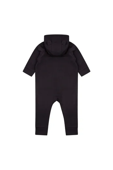 Larkwood Baby Unisex Fleece All-In-One Romper Suit - Black