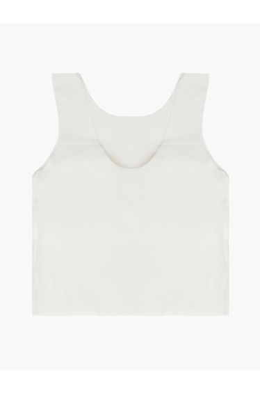 Teen Girls Scalloped Hem Vest with Light Padding