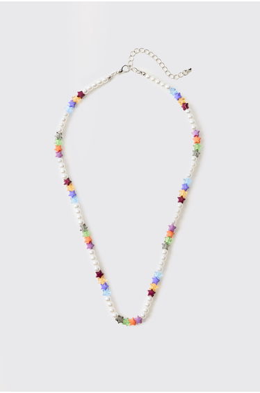 Multi Star & Bead Necklace - multi