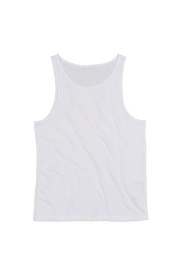 Mantis Mens Drop Arm Holes Vest - White
