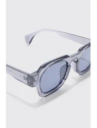 Round Plastic Sunglasses - grey - 3