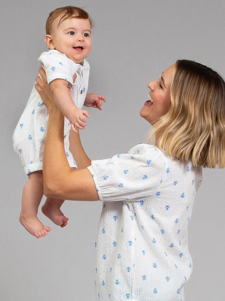 Tincleton Seersucker Blouse Pineapple Polka - 1