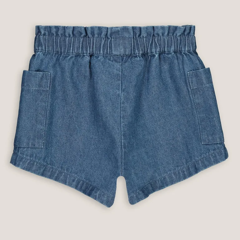 Denim Lightweight Paperbag Shorts - 2