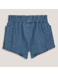 Denim Lightweight Paperbag Shorts - 2