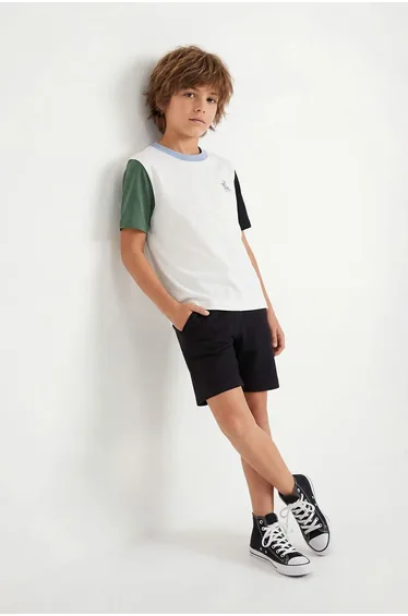 Ecru Boys' Plain Knitted Bottom - Top Set