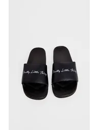 PRETTYLITTLETHING Black Slogan Slider - 3