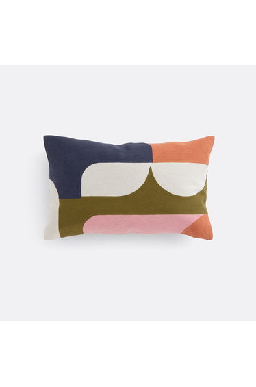 Wonder Embroidered Cotton Rectangular Cushion Cover 60 X 40cm