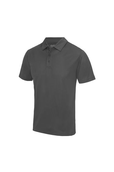 AWDis Just Cool Mens Plain Sports Polo Shirt - Charcoal