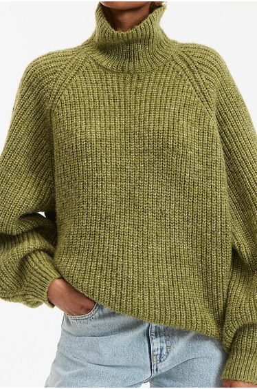 Oversized High Neck Jumper/Sweater in Chunky Knitwear