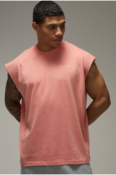 Training Dept Oversized Embossed Tank - pink