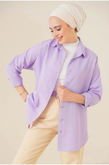 BDART Relaxed Fit Poplin Shirt with Button Closure