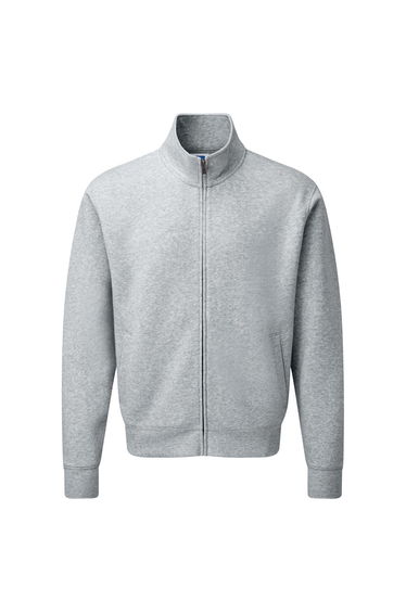 Russell Mens Authentic Full Zip Jacket - Light Oxford