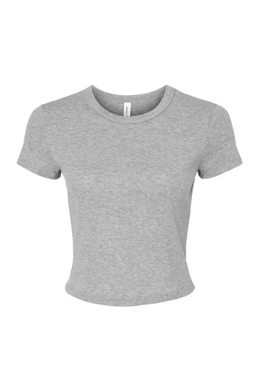 Bella + Canvas Womens/Ladies Baby Micro-Rib T-Shirt - Athletic Heather