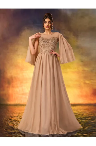 Modecrush Banquet Elegant Sequins Appliques Long Prom Formal Party Gown Dress