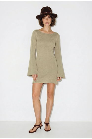 LUCCI Ribbed Knit Mini Dress
