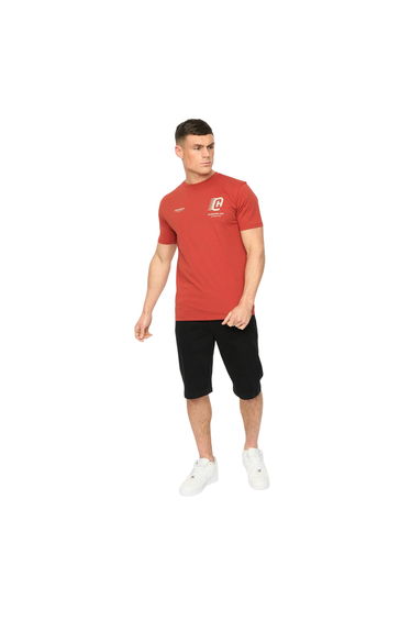 Crosshatch Mens Morville Cotton T-Shirt - Red