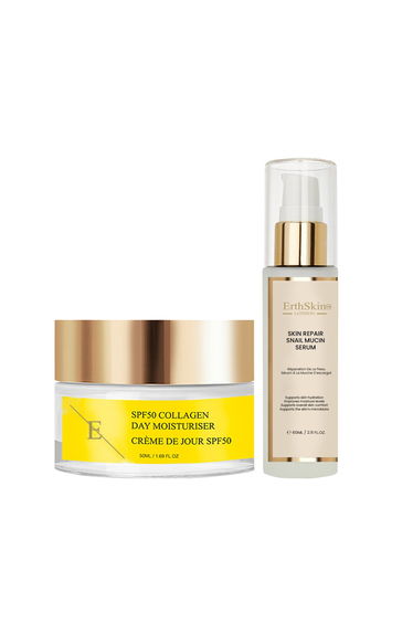 Skin Repair Snail Mucin Serum 60ml + SPF 50 Collagen Day Cream 50ml