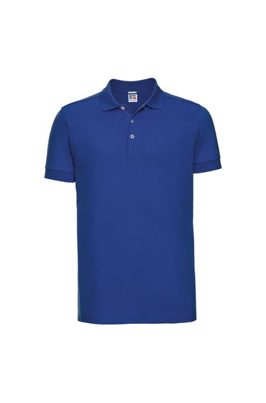 Russell Mens Stretch Short Sleeve Polo Shirt - Bright Royal