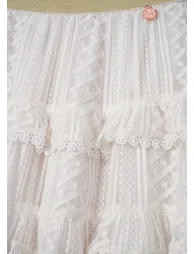 Annabelle Ivory Lace Ruffle Skirt - 4