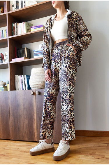 Leopard Print Bottom-Top Suit