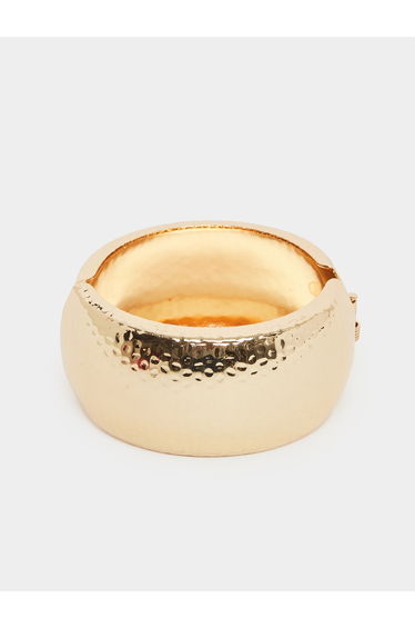 Gold Hammered Bangle Bracelet