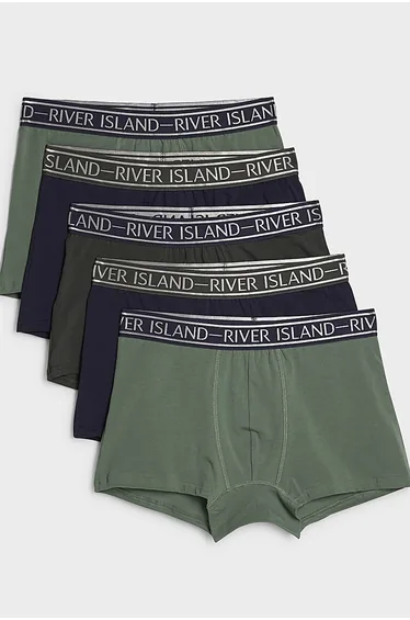 Navy Satin Ri Pack Of 5 Trunks