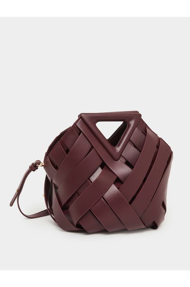 Woven Drawstring Handbag