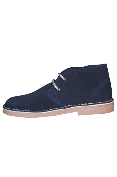 Roamers Womens/Ladies Real Suede Round Toe Unlined Desert Boots - Navy product thumbnail 3