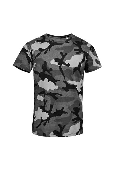 SOLS Mens Camo Short Sleeve T-Shirt - Grey Camo