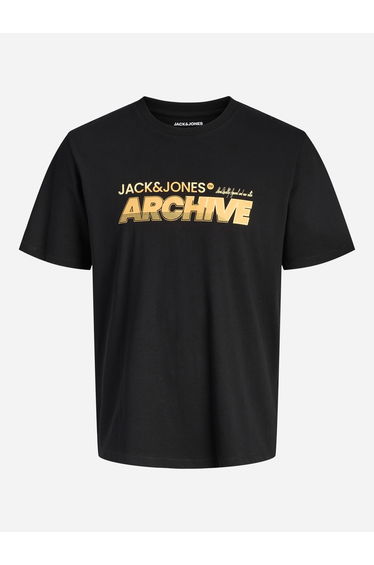 Black Crew Neck Logo Print T-Shirt