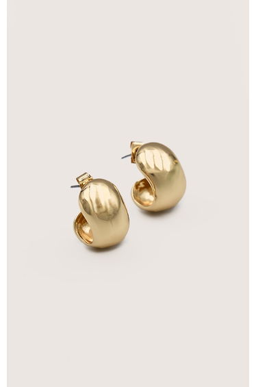 Gold Chunky Hoop Huggie Earrings