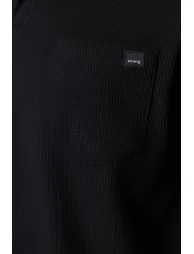 Men's Black Regular/Normal Fit Polo Neck Labeled T-Shirt Shorts Tracksuit Set - 7