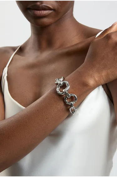 Crystal Chain Statement Bracelet