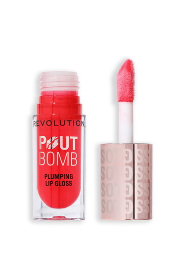 Revolution Pout Bomb Plumping Gloss Cherry Sheer Red