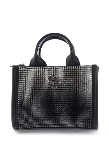 حقيبة يد دكني باللون الفضي