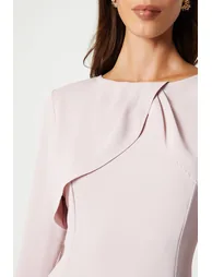 Tulip Bodice Long Sleeve Midi Dress - 1