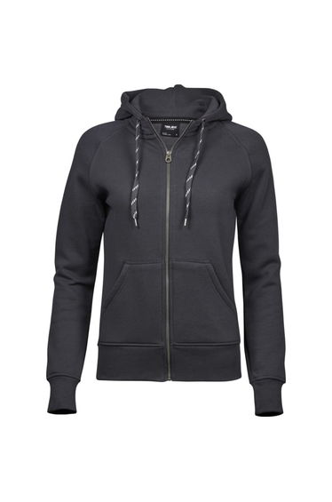 Tee Jays Womens/Ladies Fashion Zip Hoodie - Dark Grey