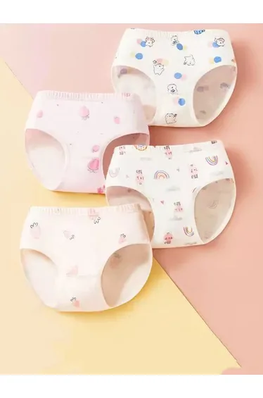 Pack of 4 - Printed Cotton Briefs