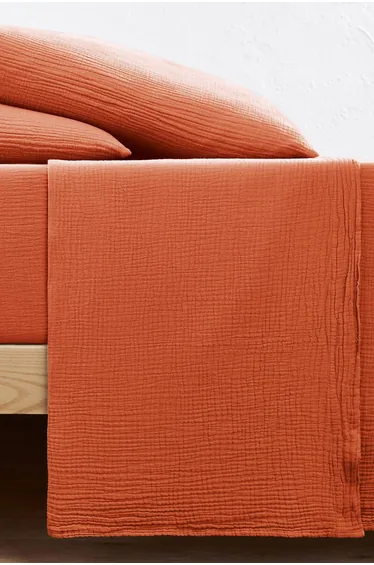 شرشف سرير قطن موسلين سادة