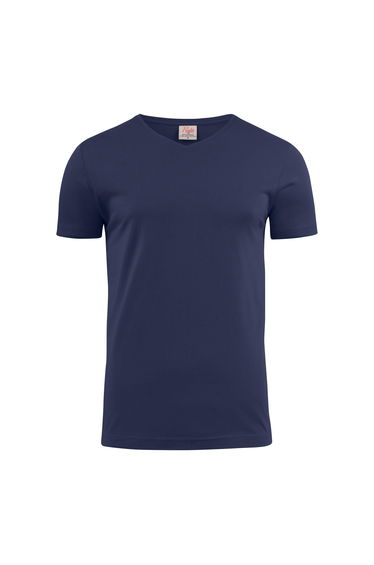 Printer Mens V Neck T-Shirt - Dark Navy