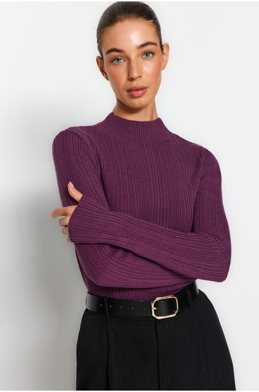 Sweater - Purple - Slim fit