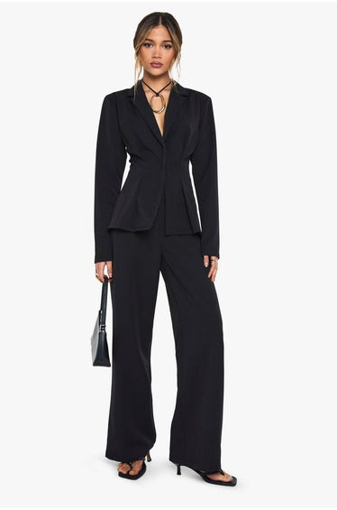 Tailored Straight Leg High Waisted Trouser