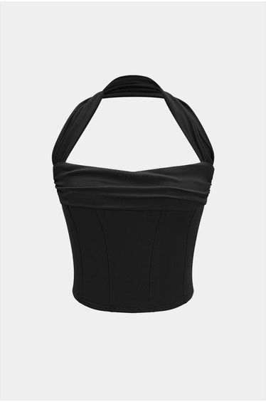Halter Neck Ruched Top