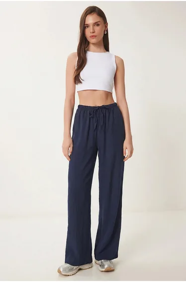 ISTANBUL Women's Wide-Leg Woven Trousers
